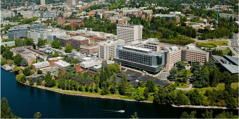 Aerial shot of UW South Campus