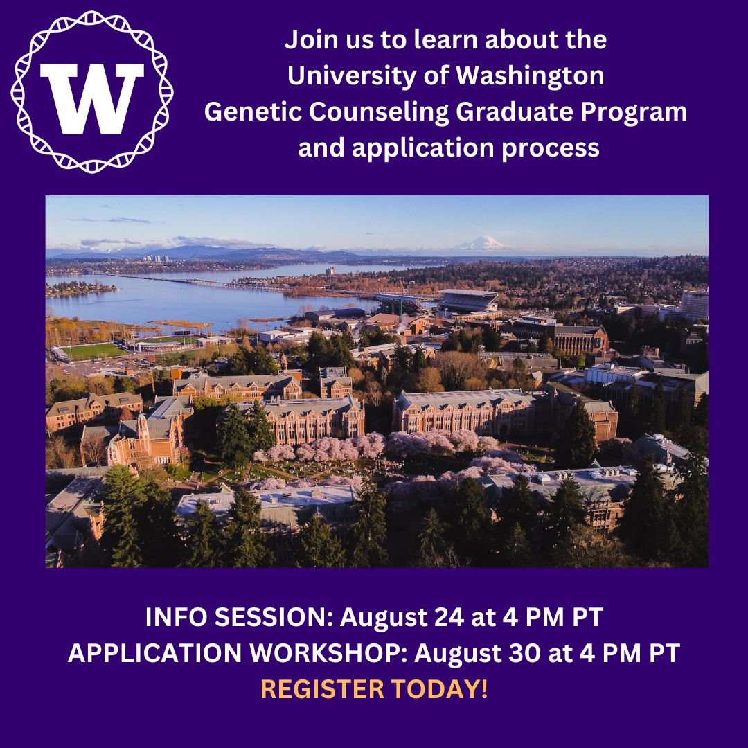 Aerial photo of UW campus with GCGP workshop info for August 2023